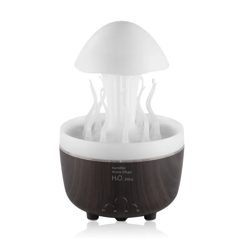 Diffuseur d'Arôme en Forme de Goutte d'Eau Rotative avec Lampe de Nuit Colorée